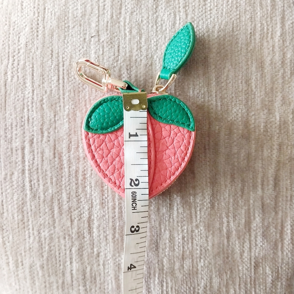 LAST ONE! PEACH Bag Charm Coin Purse Keychain Peach - Picture 4 of 5